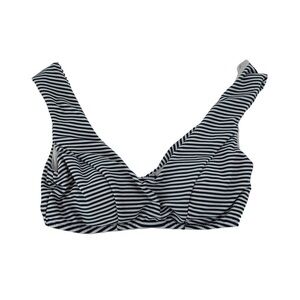 Time And Tru Blue Striped Bikini Swim Top Size Medium (8/10) Women’s